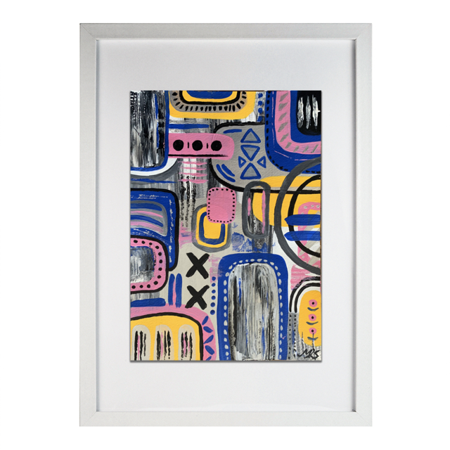 “Chaos in Colour #3”
$60(w/out frame), $80(w/frame)
21cm x 30cm (A3 with frame)